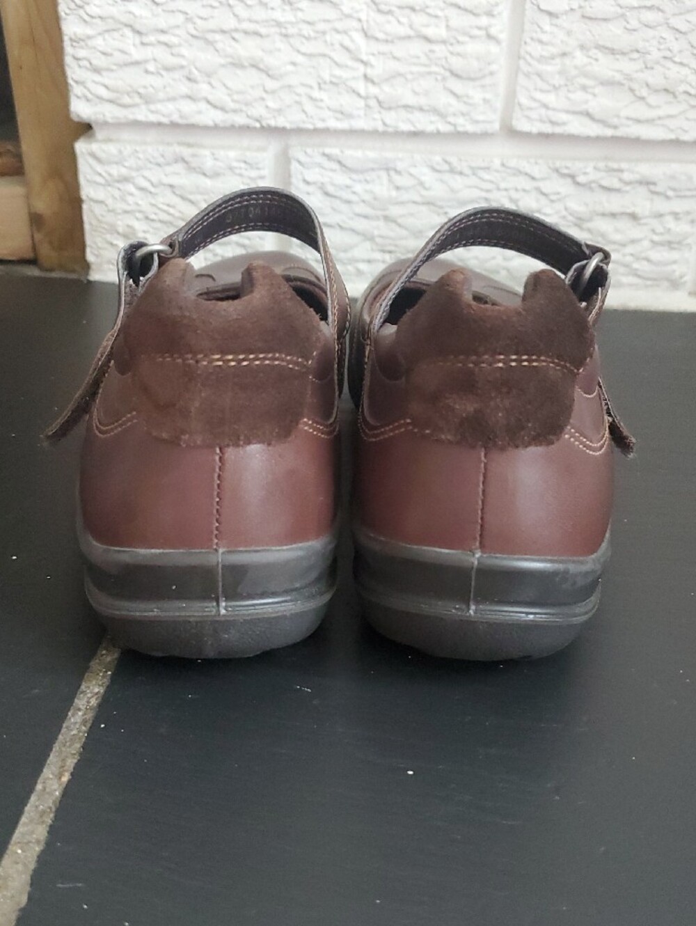 Ecco Women's Dark Brown Mary Jane Flats Sz 6.5 Career Casual Confort Active - Picture 8 of 13